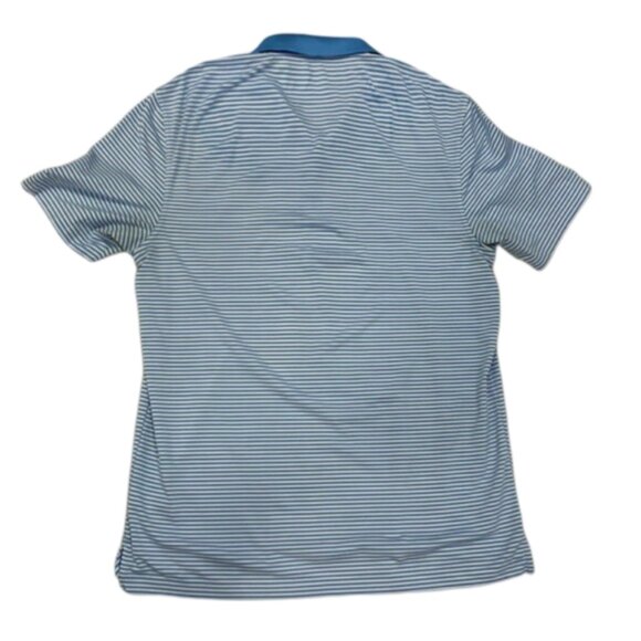Vineyard Vines Men's Polo Medium Light Blue and White Stripes - Picture 4 of 4